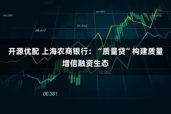 开源优配 上海农商银行：“质量贷”构建质量增信融资生态