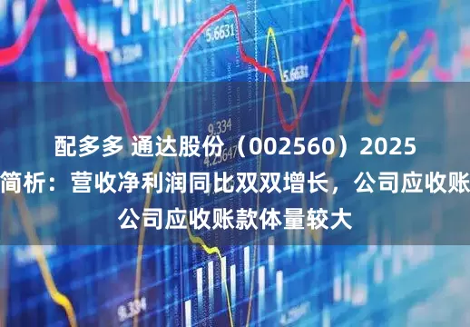 配多多 通达股份（002560）2025年中报财务简析：营收净利润同比双双增长，公司应收账款体量较大